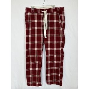 Abercrombie & Fitch Red Plaid Sweatpants